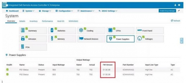 工程师笔记｜戴尔易安信服务器电源固件管理教程