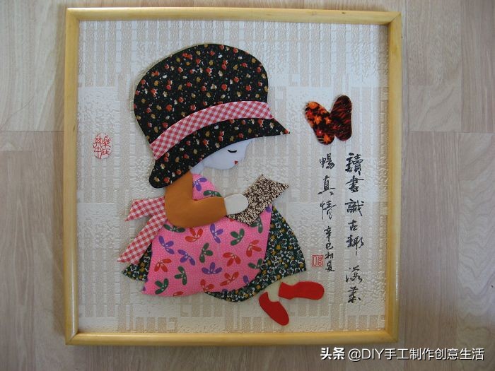 布艺diy拼布图案贴画,布画diy手工制作大全