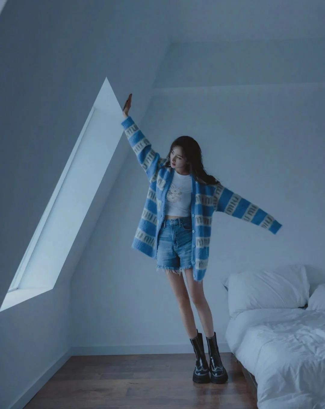 明星同款针织衫日常穿搭,秋天衣服推荐女毛衣