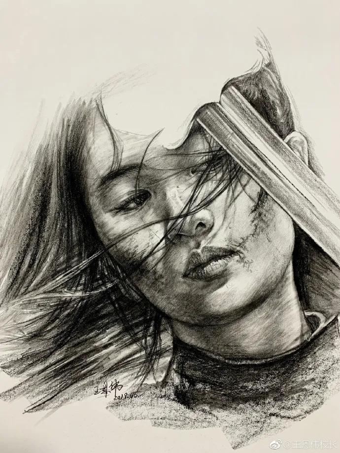他画遍所有明星，画谁像谁，肖战、热巴、刘亦菲眼神看醉了