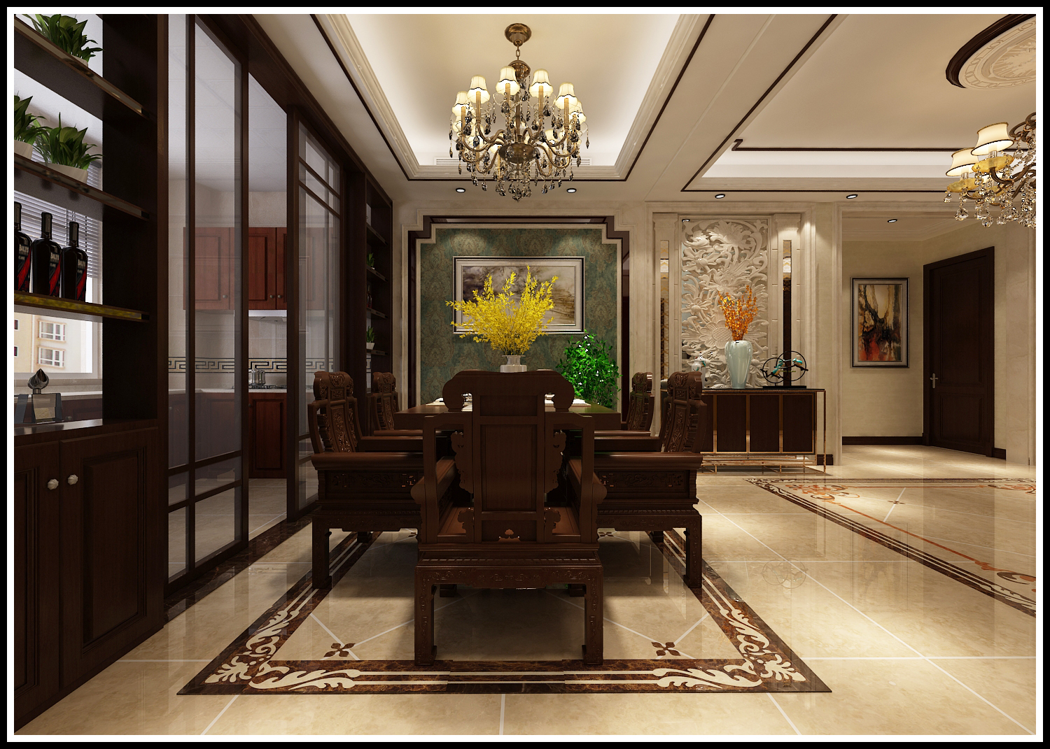 百合御都130平装修效果图,张店绿城140平米装修效果图