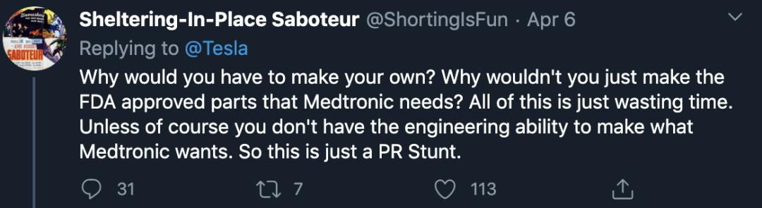 特斯拉将会展示自己研发的呼吸机,特斯拉呼吸机生产难度