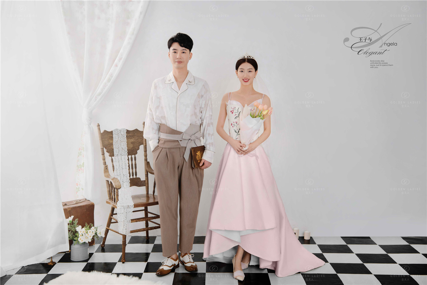 婚纱照不想千篇一律？这套粉色芭蕾公主怎么样？