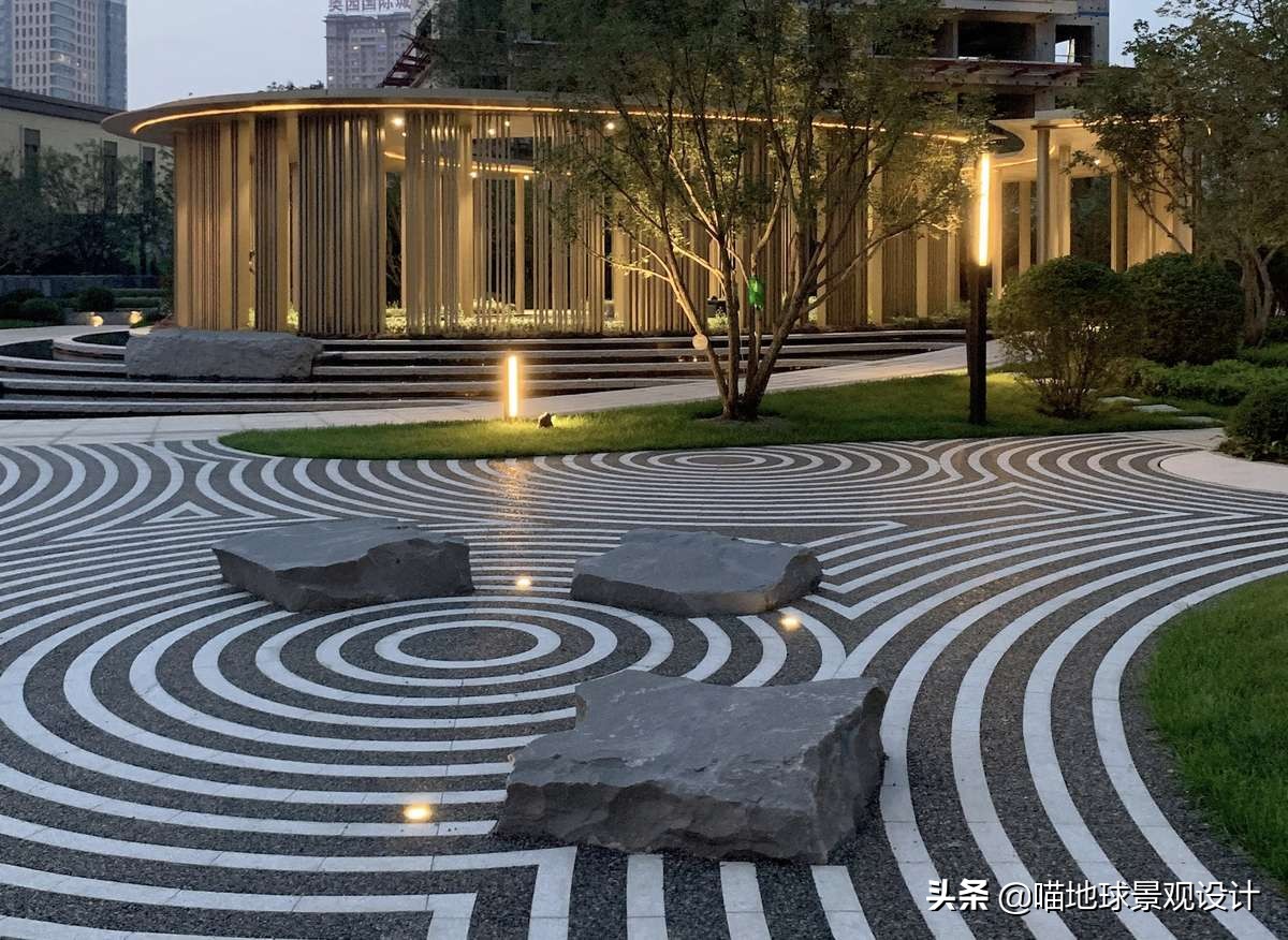 枯山水景观庭院,枯山水禅意小景观中式庭院