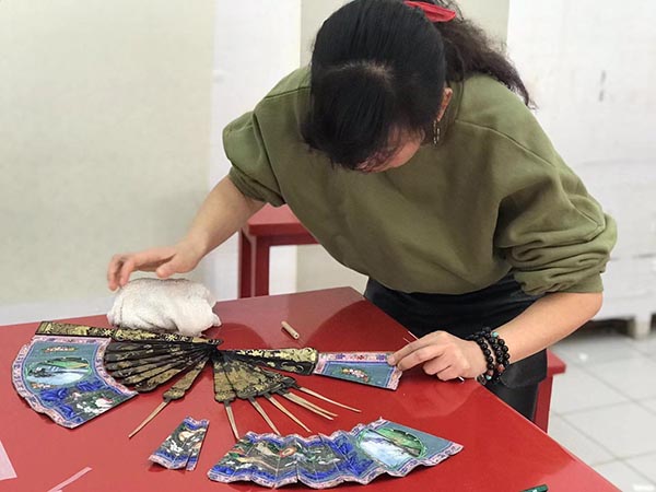 折扇扇面修复方法视频,折扇修复纸