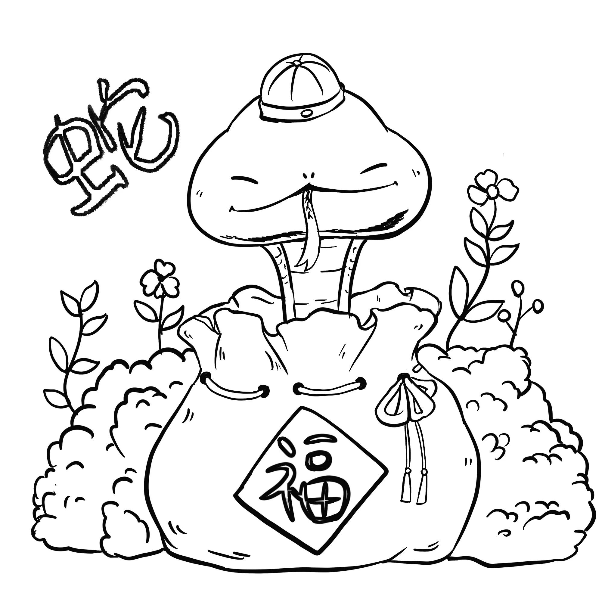 12生肖简笔画单个图片,12生肖简笔画全图图片