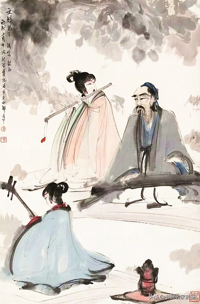 傅抱石大师作品图片,中国画坛巨擘