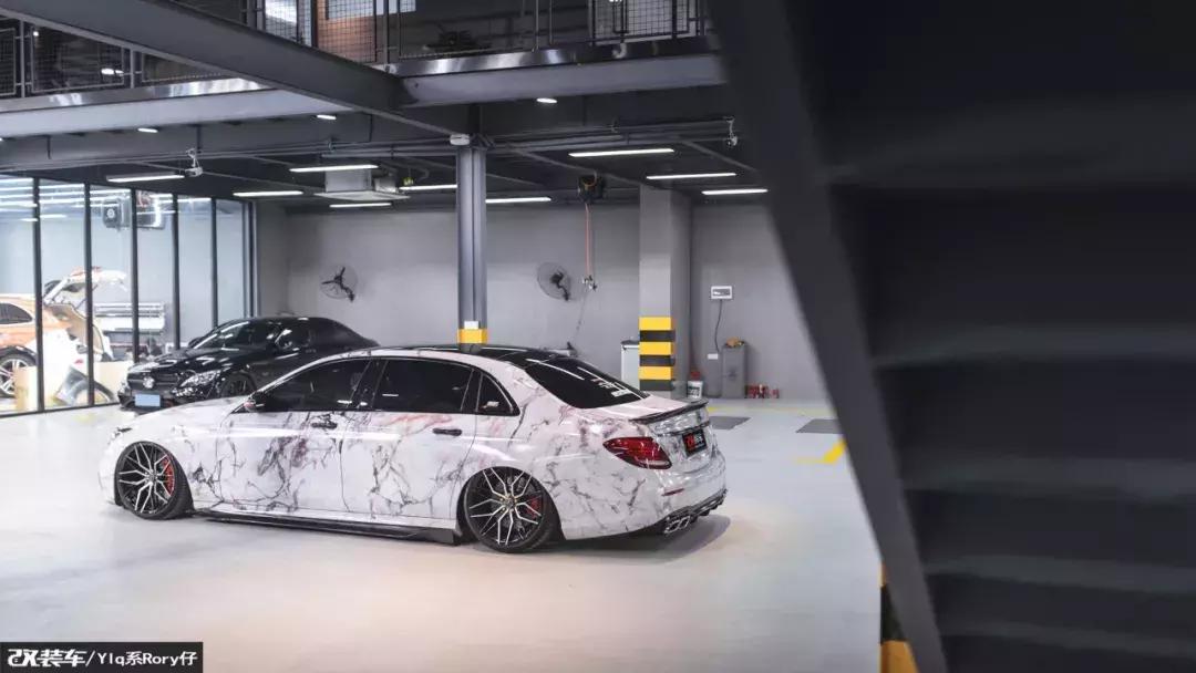 2018年奔驰e300改装黑武士,奔驰e300改黑武士加恶魔之眼