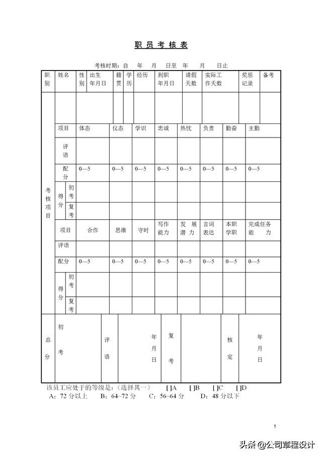 物业公司员工考核制度表,员工考核制度表制作