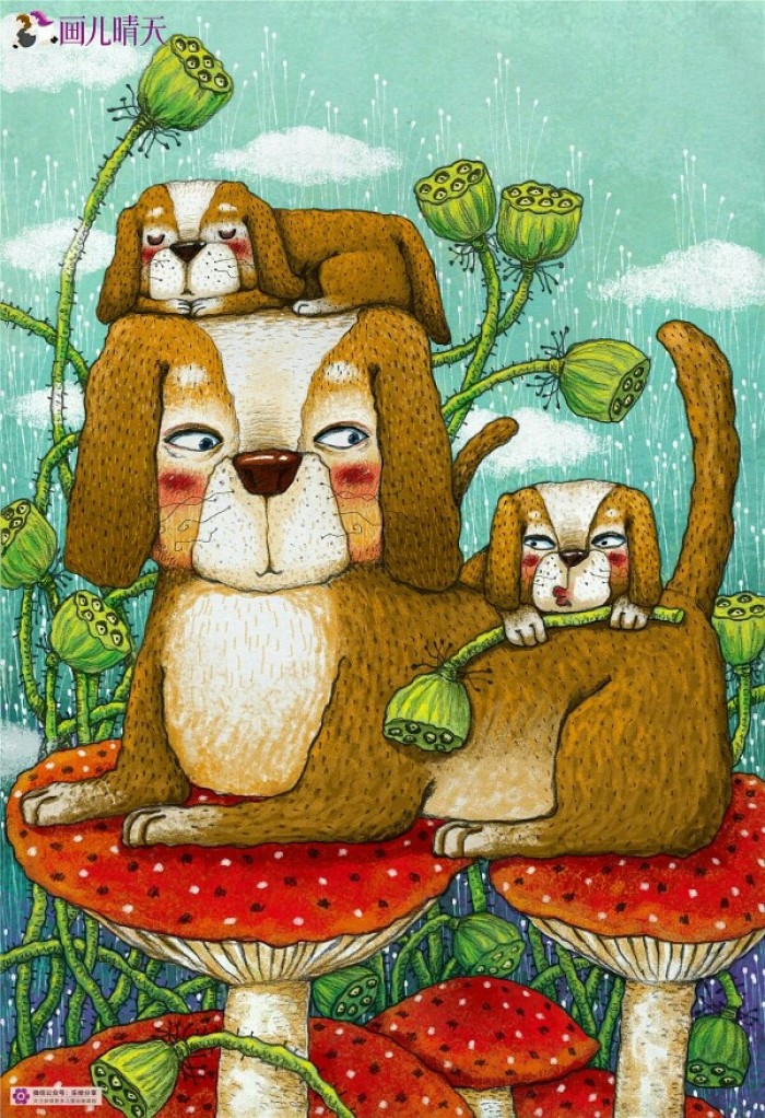 唯美插画壁纸动物,简单又漂亮的动物插画