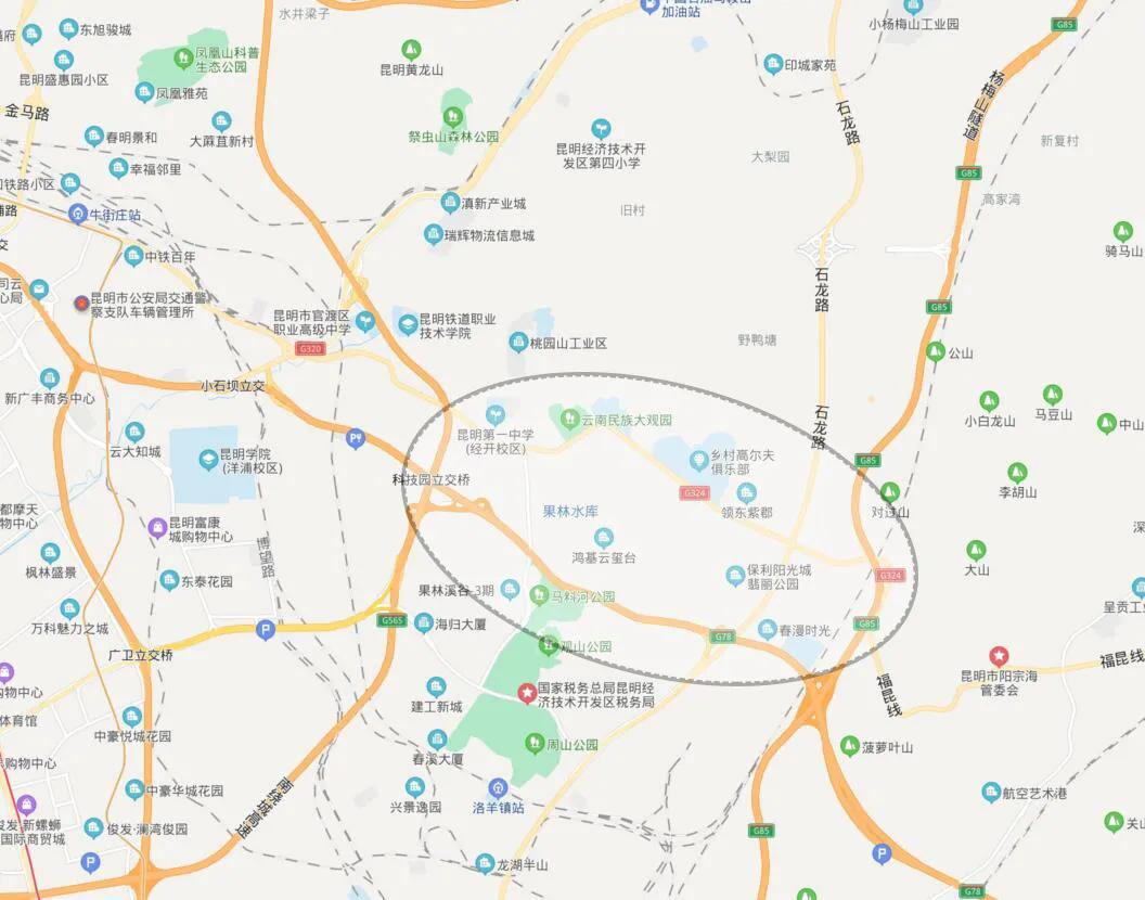 昆明经开区黄土坡地图,昆明经开区黄土坡规划图