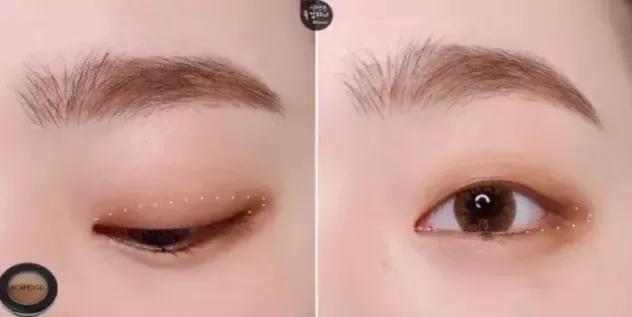 眼影画法新手肿眼泡单眼皮overtake,单眼皮肿眼泡也适用的液体眼影
