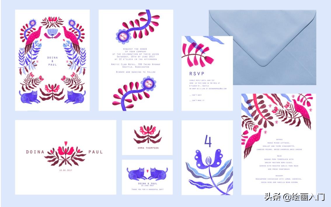 民族风插画简单又漂亮 (适合手绘的现代中国风插画)