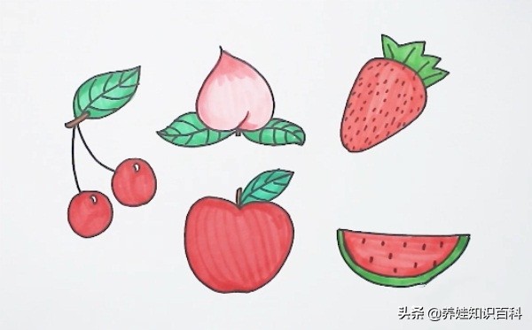 水果简笔画拟人化小学生四年级,水果简笔画儿童画简单
