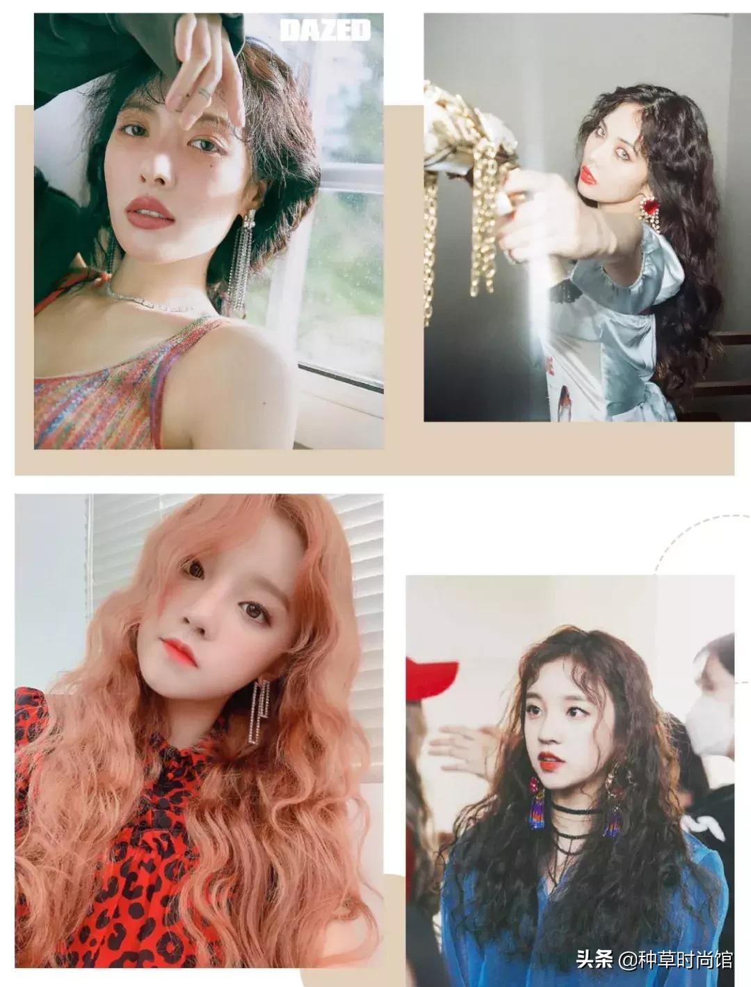 羊毛卷头发t恤穿搭,夏季烫羊毛卷穿搭