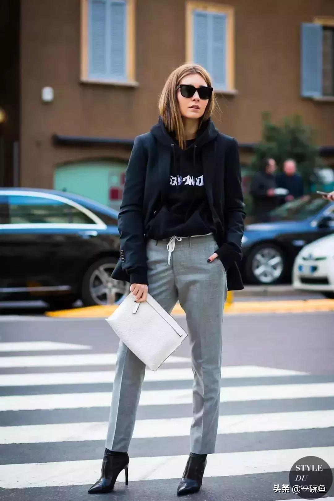 高领卫衣穿搭,高领潮服卫衣