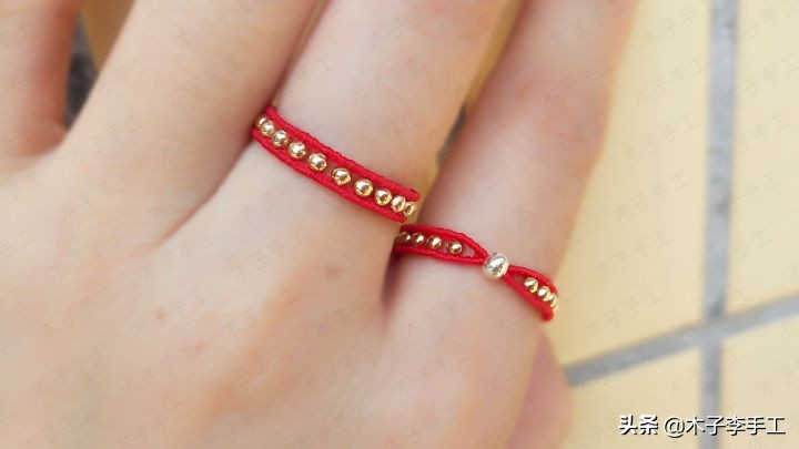 红绳编织戒指女款最新款,红绳戒指女款新款编法