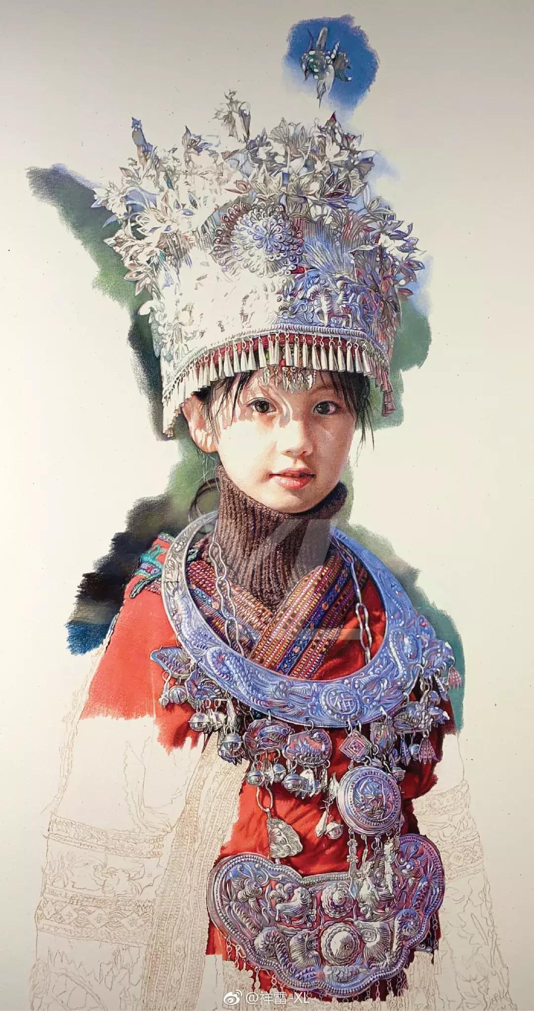 惊艳的彩铅画兔子,惊艳唯美的彩铅画