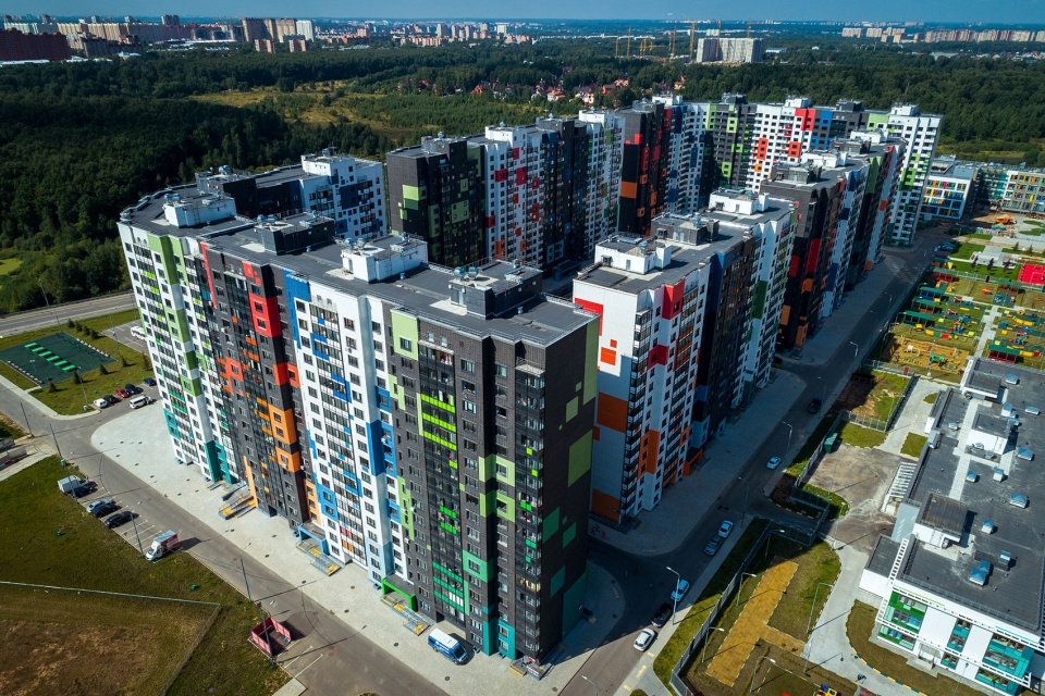 莫斯科简约风格设计,多彩社区亮点