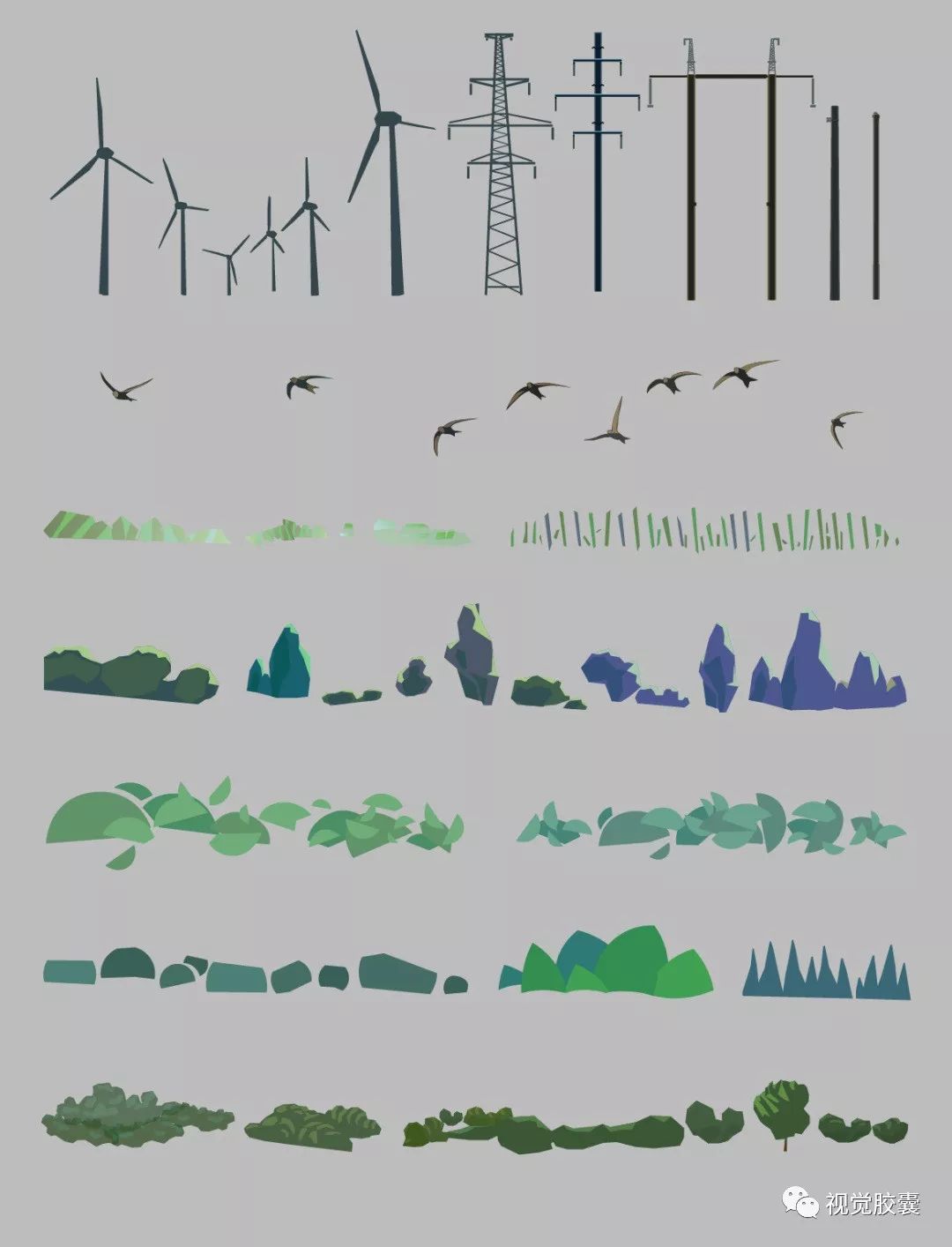 领导求你用插画风画建筑！因为他也想早点下班！附插画效果图素材