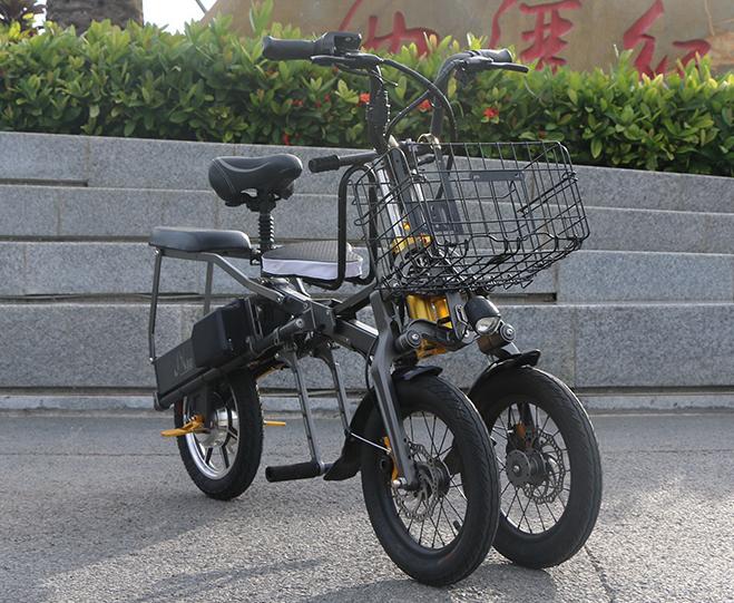 倒三轮载货自行车,倒三轮折叠自行车成人用