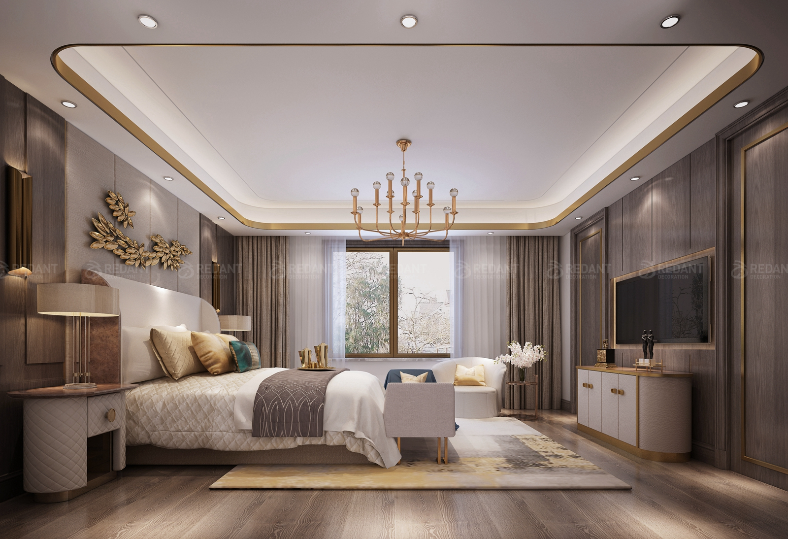 招商小石城别墅装修效果图,恒大城美式轻奢装修效果图