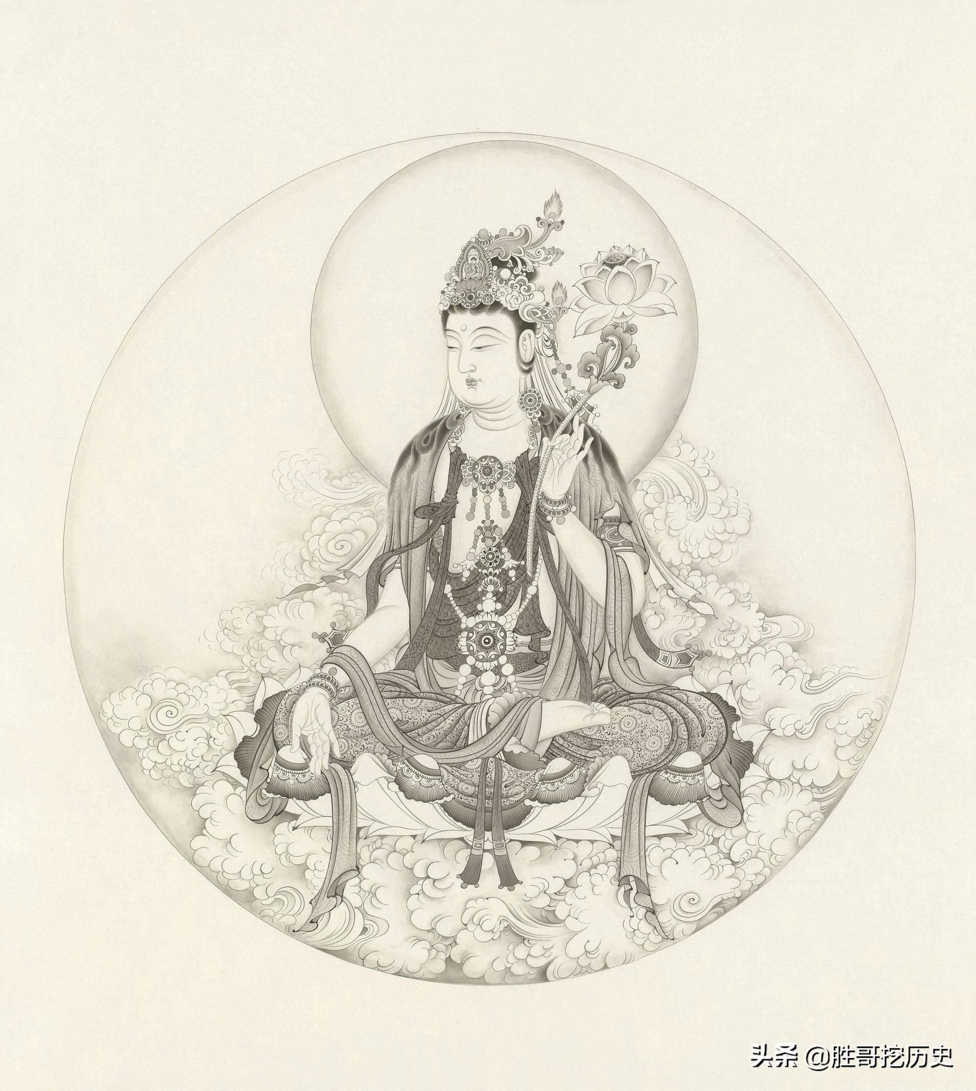 莲花底坐观音,单腿盘坐的观音代表什么