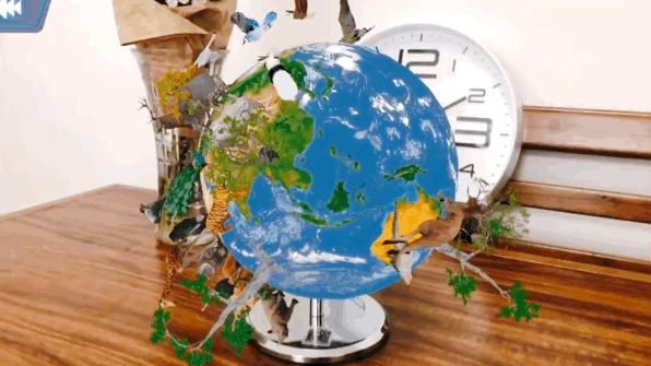 最权威的ar地球仪,ar地球仪惊艳孩子