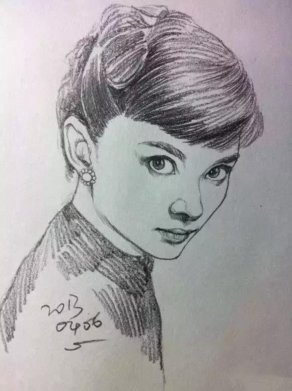 速写看一眼画一笔,用速写的方法画肖像画