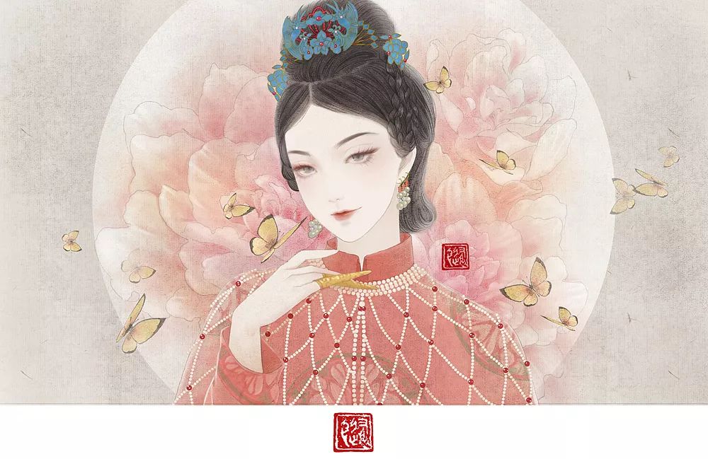 画古风人物插画板绘用什么笔刷,ps古风笔刷海报教程