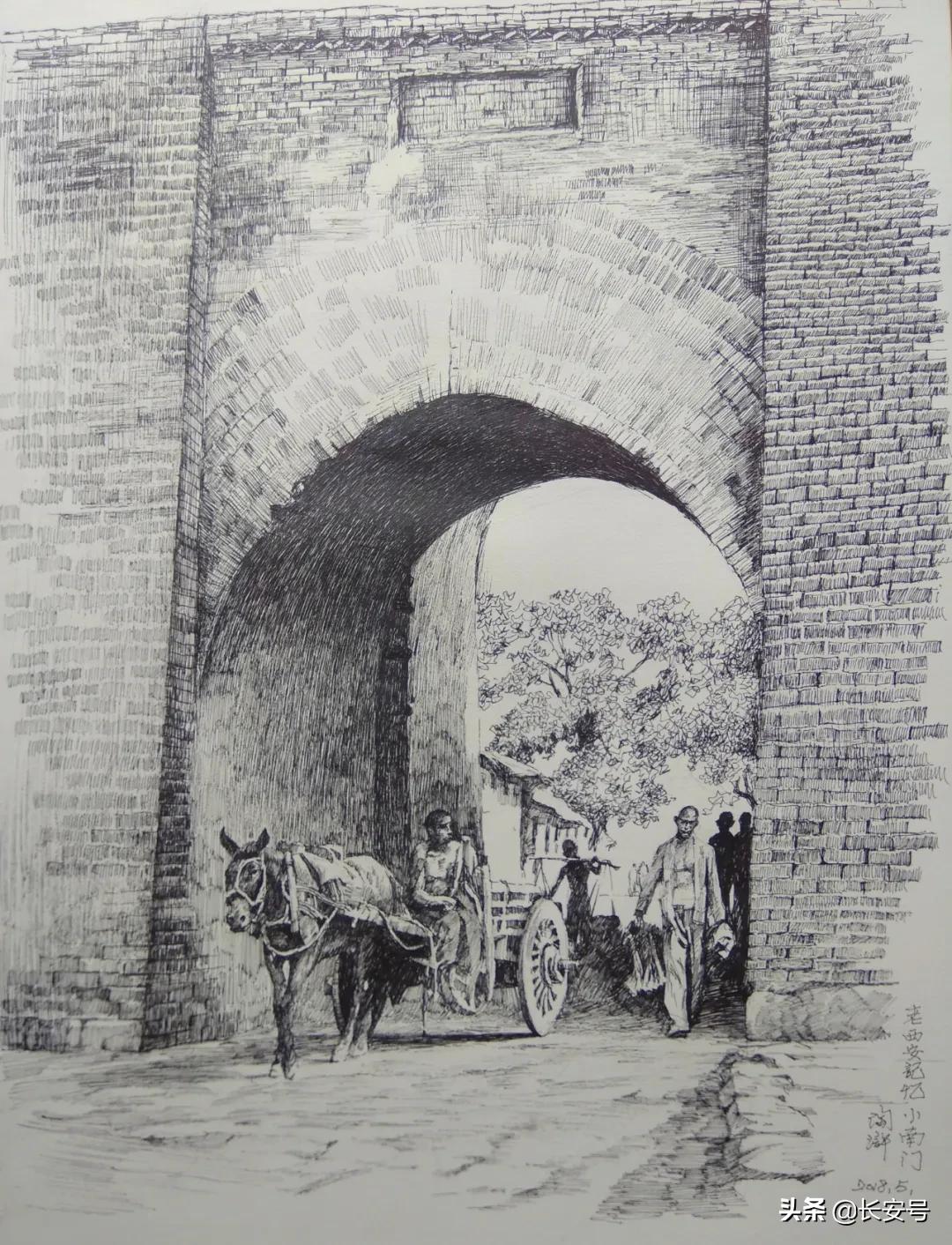 手绘老西安,西安手绘名胜古迹