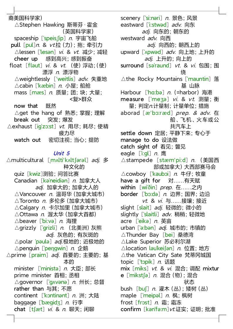 人教版高中英语单词表全部电子版,人教版高中英语单词表