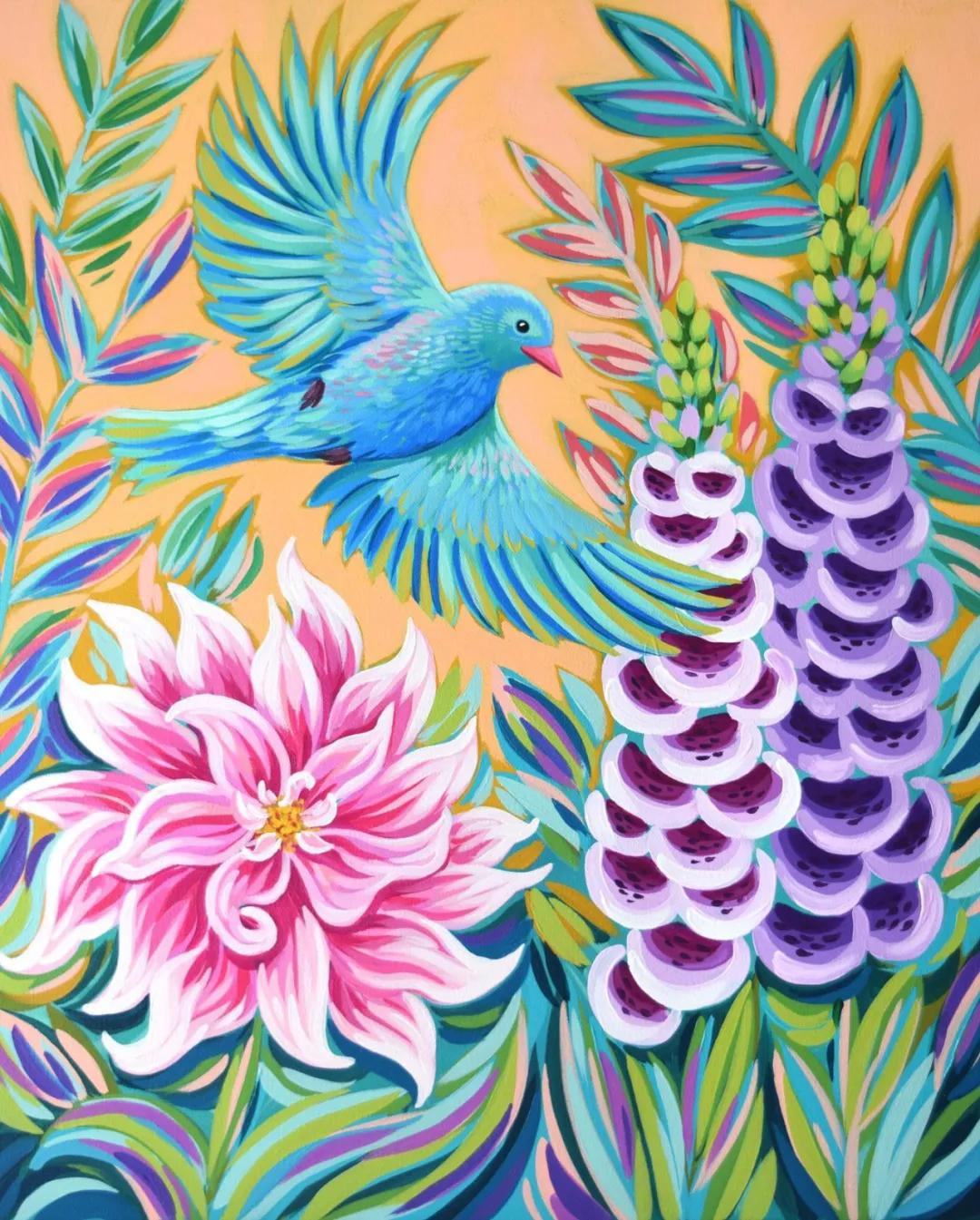 美术创意画幼儿丙烯平涂画,丙烯平涂的正确方法图解