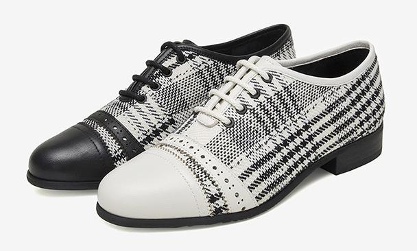 昆凌同款，千鸟格纹英伦风单鞋！千鸟格纹放在鞋子上一样好看