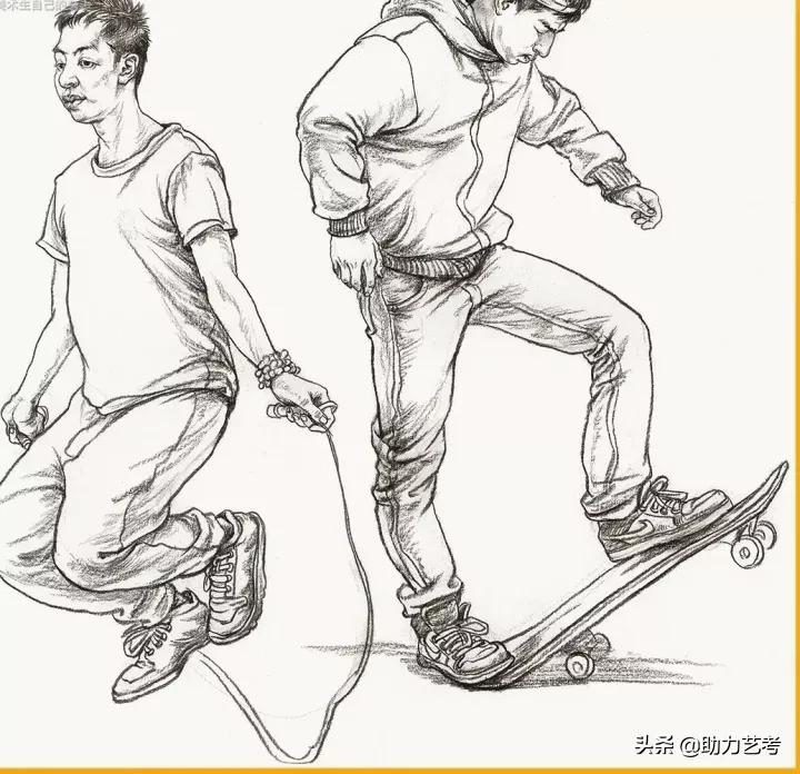 运动类速写场景校考,速写运动类画法