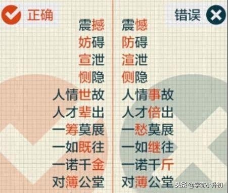 小升初总复习字词专项训练大全,小升初高频易错字归纳大全