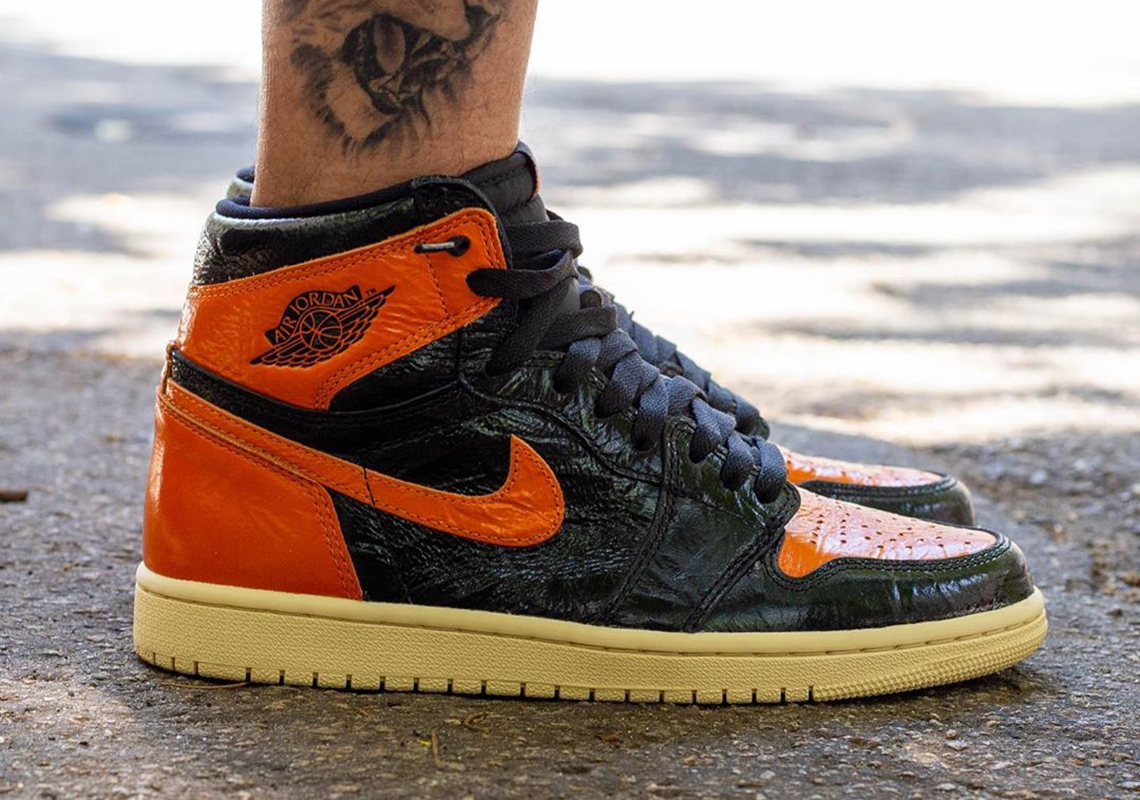 aj1扣碎篮板换皮,上脚帅的aj