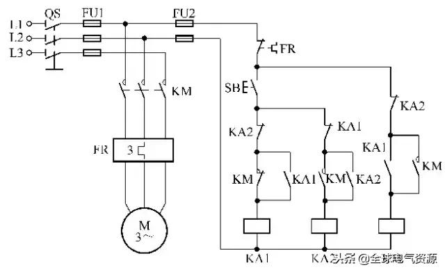 电动机综合保护器电路图及接线图,两台电动机顺序启动逆序停止电路图