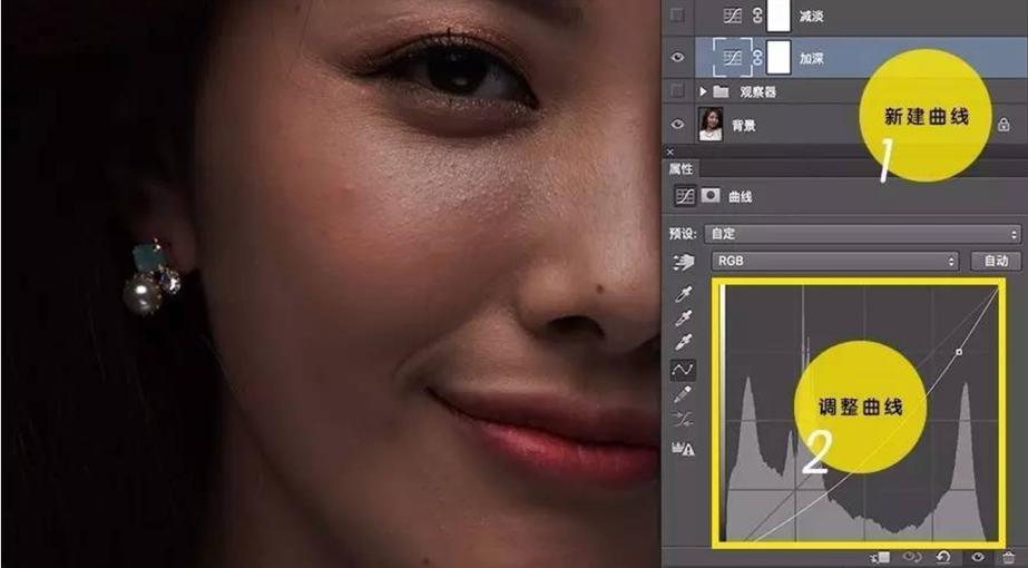 ps教程商业人像双曲线磨皮技巧,ps新手快速入门教程人像磨皮