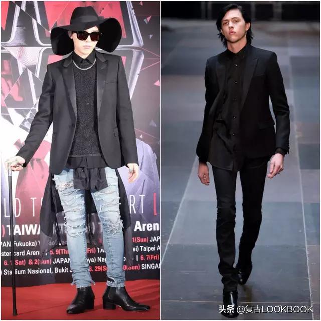 gd权志龙最新时尚排名,gd权志龙蓝色西装白匡威