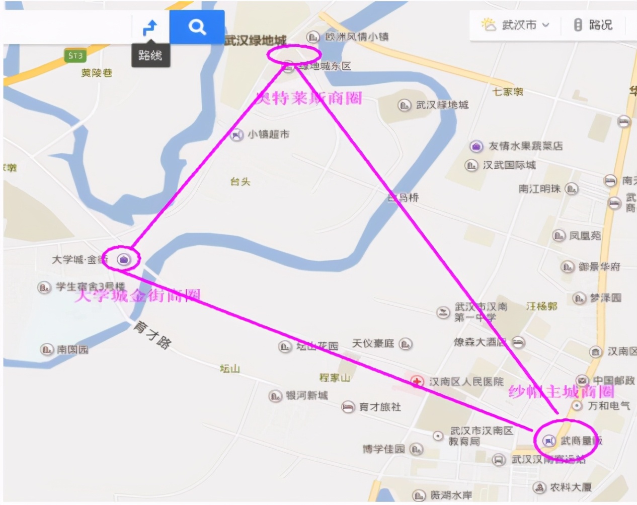 汉南商业圈位置,汉南离哪个商圈比较近