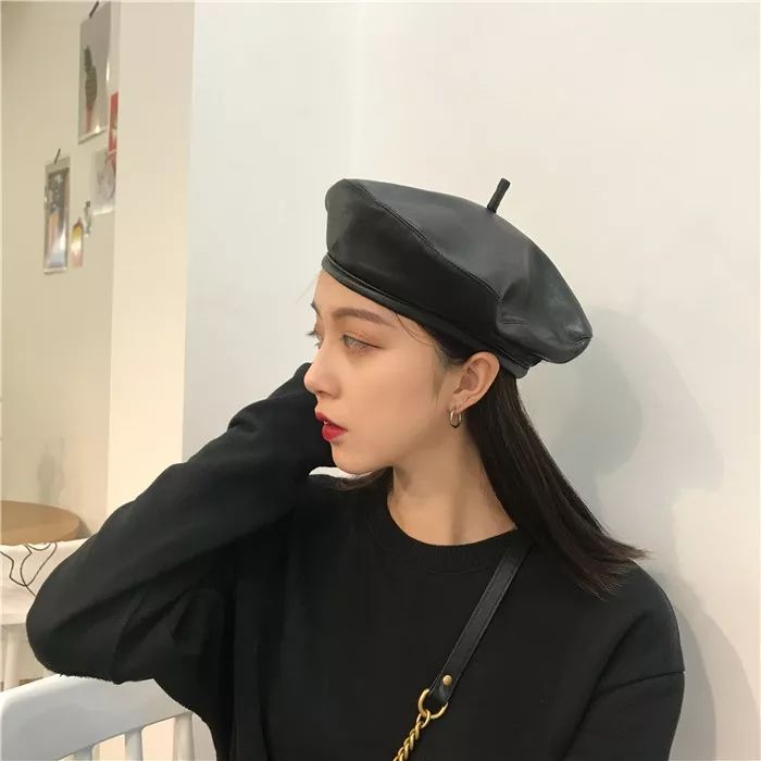 小个子戴贝雷帽显高,贝雷帽显脸小百搭小头围