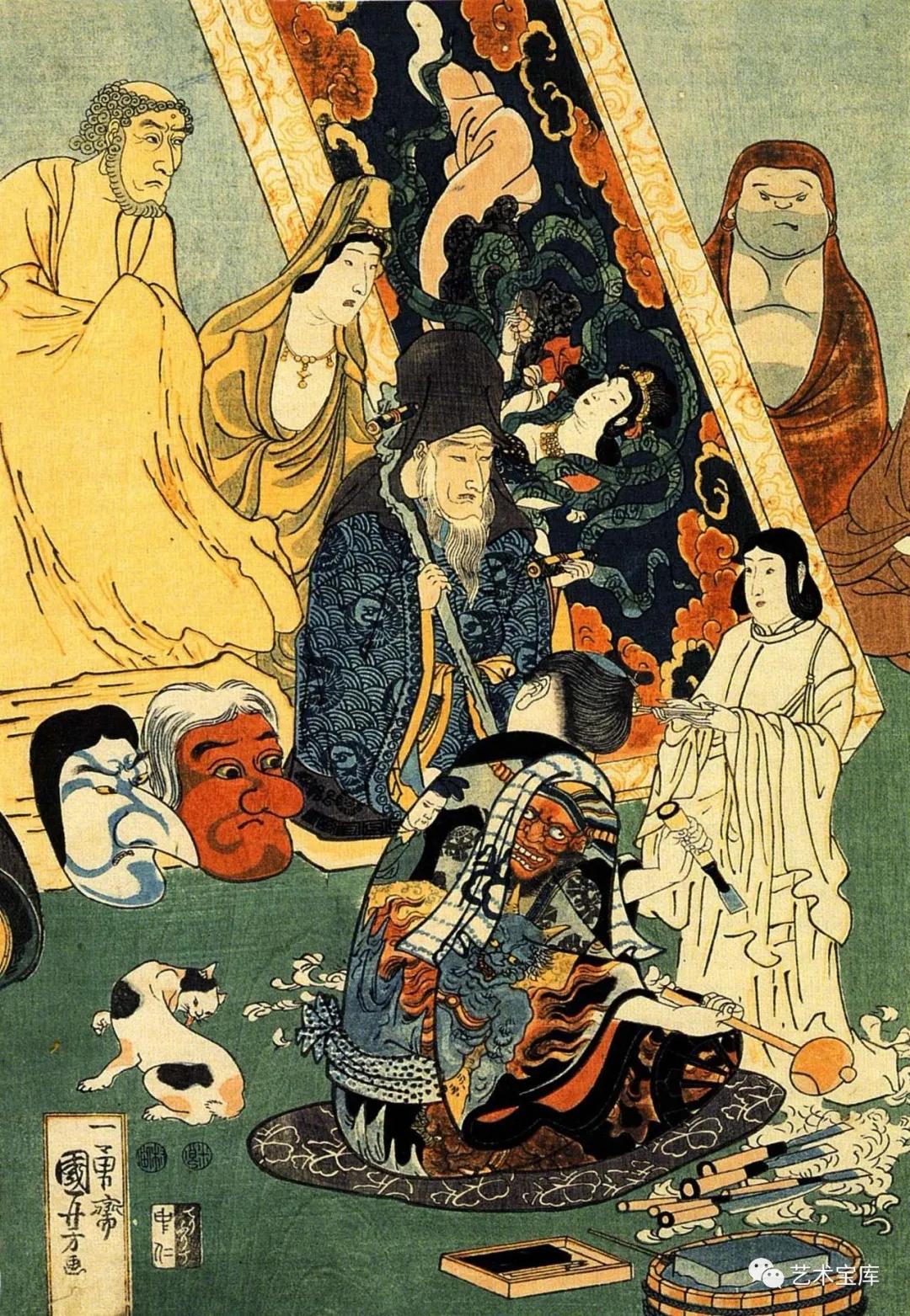 歌川国芳浮世绘中的源氏物语,西方美术史的画家