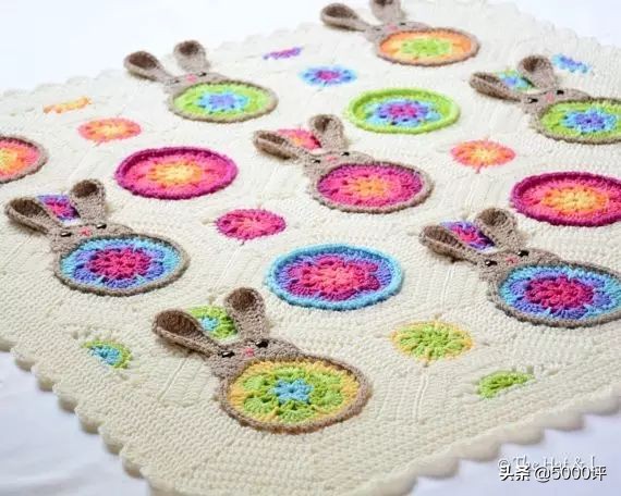 编织宝宝毯教程,编织漂亮婴儿卡通毯子