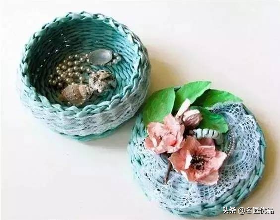 diy手工编织小花篮教程,纸杯和毛线编织的花篮详细教程