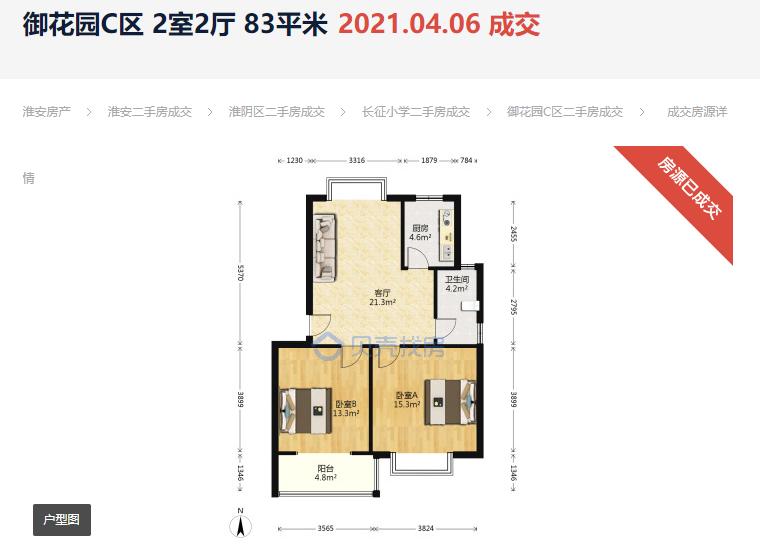 淮安急售二手房资讯,挂牌一天成功出售房子