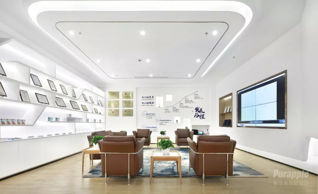 简约办公室装修案例实景照片,100多平办公室装修设计高端感