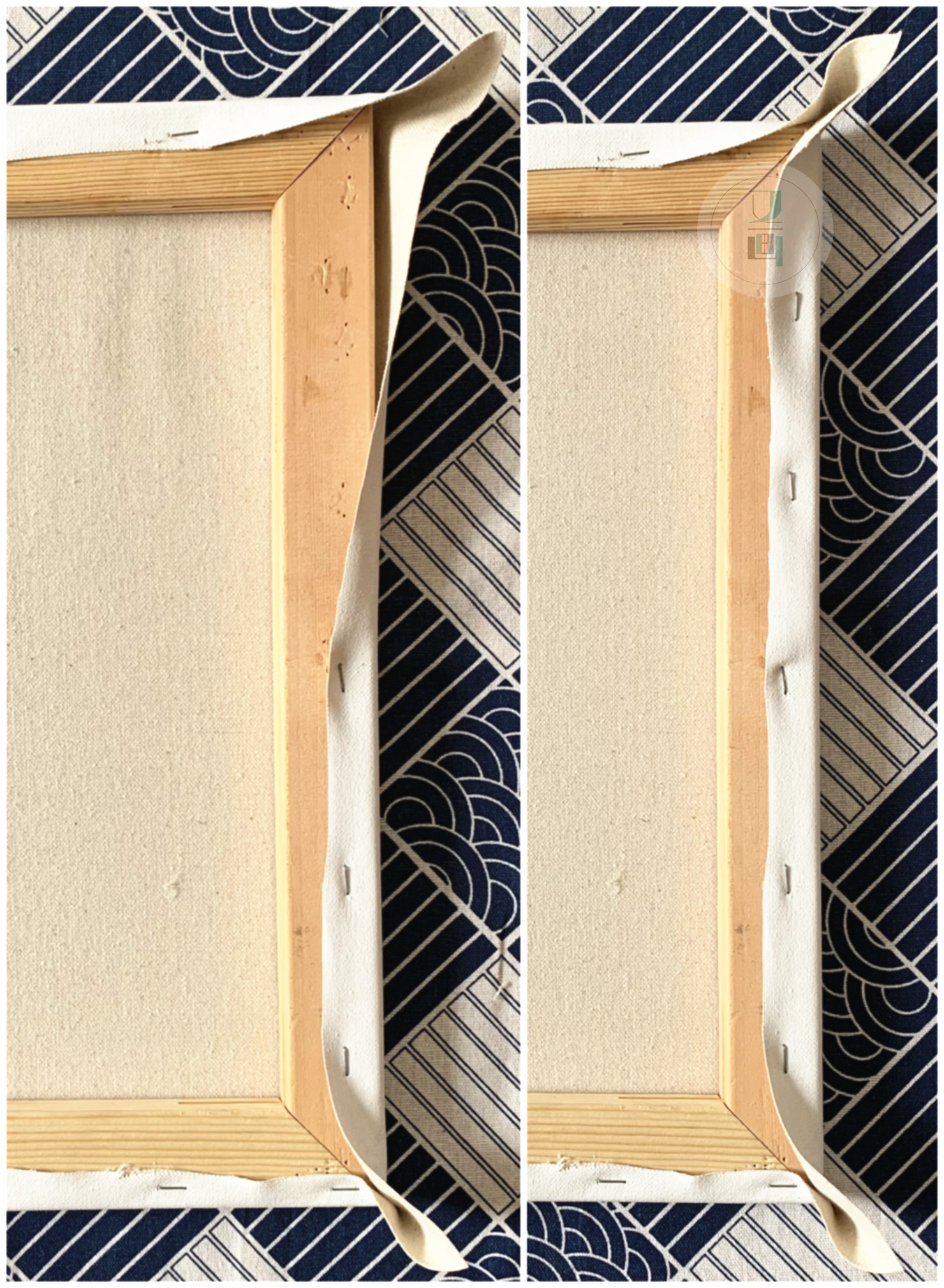 油画绷布过程,油画绷框教程