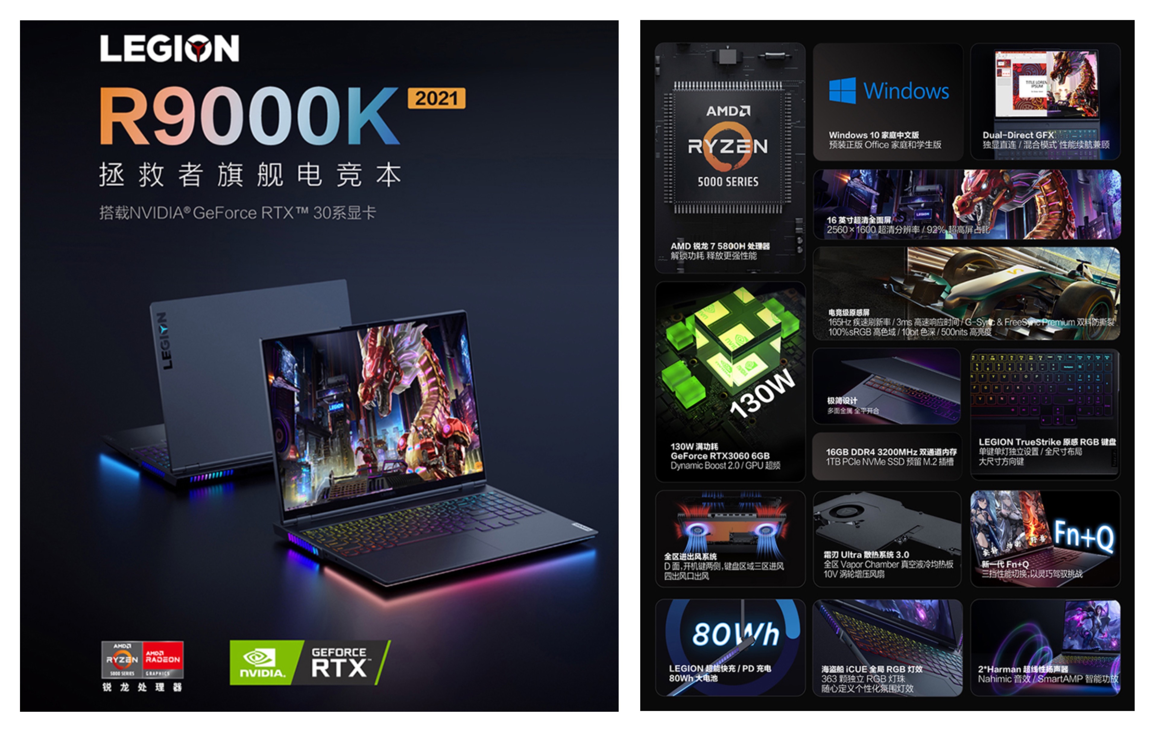 联想r9000k和r7000,联想r9000k3080深度测评