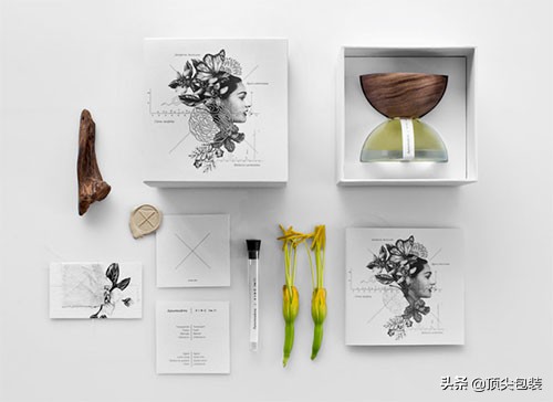 单独纹样花卉设计图案作业,以图形为主题形象的包装设计